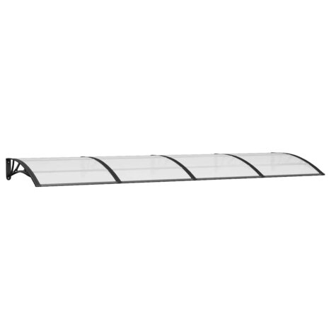 Deurluifel 350x100 cm polycarbonaat zwart 2