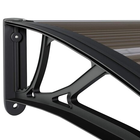 Deurluifel Zwart 350x100 cm Polycarbonaat 6
