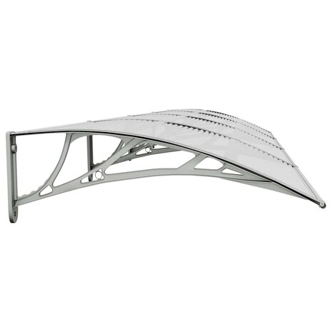 Deurluifel 400x75 cm polycarbonaat grijs en transparant 5