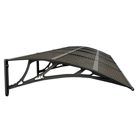Deurluifel 400x75 cm polycarbonaat zwart 5