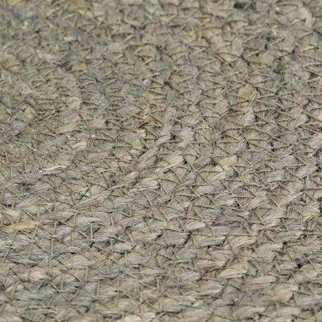 Placemats 4 st rond 38 cm jute effen grijs 4