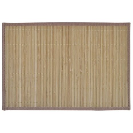 6 st Placemats 30x45 cm bamboe bruin 2