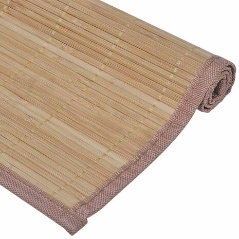 6 st Placemats 30x45 cm bamboe bruin 4