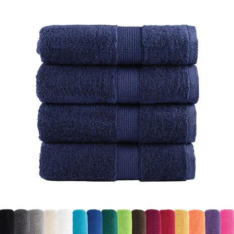 Gastendoekjes SOLUND 4 st 600 g/m&sup2; 30x50 cm marineblauw 2
