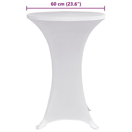 Statafelhoes 4 st stretch &Oslash;60 cm wit 6
