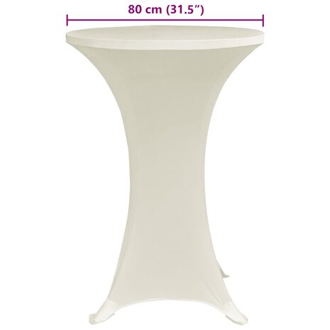 Statafelhoes 4 st stretch &Oslash;80 cm cr&egrave;me 6