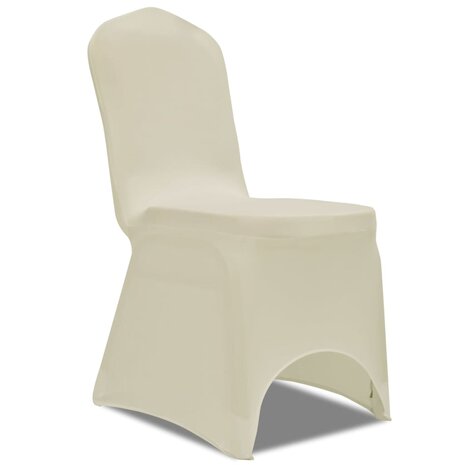 Stoelhoezen  stretch 18 st cr&egrave;me 2