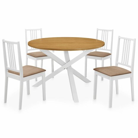 5-delige Eethoek MDF wit 1