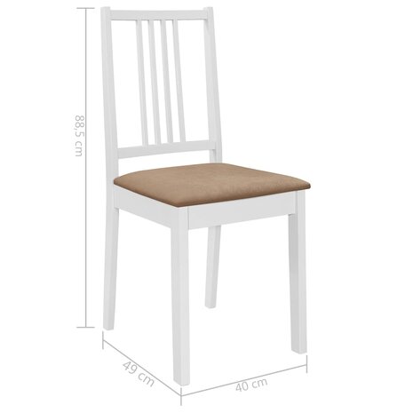 5-delige Eethoek MDF wit 12