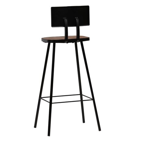3-delige Barset massief gerecycled hout 11