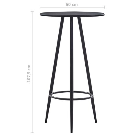 3-delige Barset kunststof zwart 11