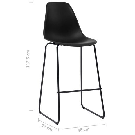 3-delige Barset kunststof zwart 12