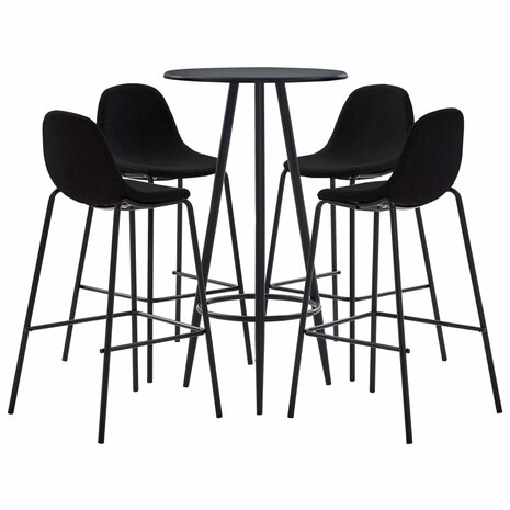 5-delige Barset stof zwart 1