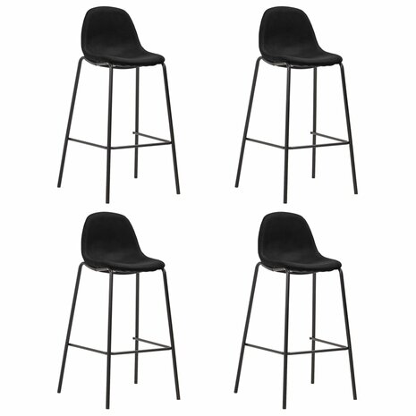 5-delige Barset stof zwart 5