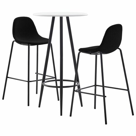 3-delige Barset stof zwart 1