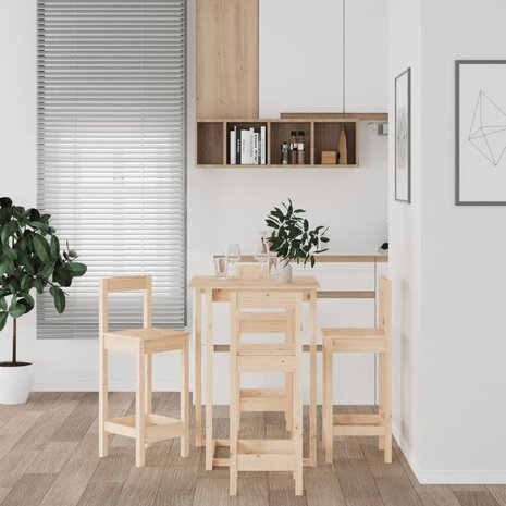 5-delige Barset massief grenenhout 1