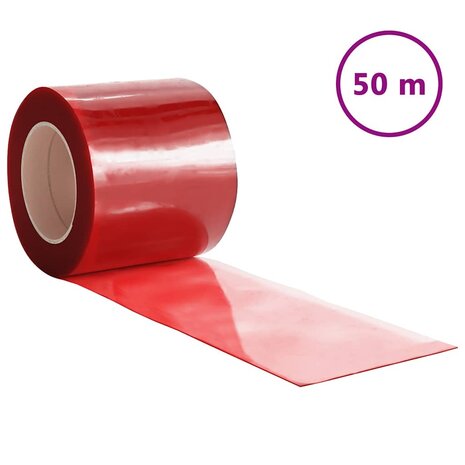 Deurgordijn 200x1,6 mm 50 m PVC rood 2