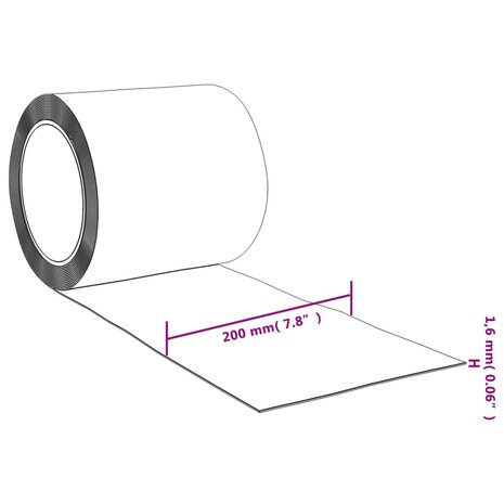 Strokengordijn op rol 1,6x200 mm 25 m PVC 7