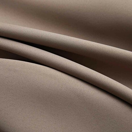 Gordijn verduisterend met metalen ringen 290x245 cm taupe 4