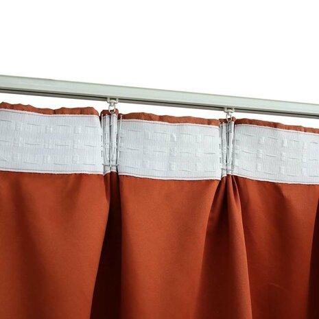 Gordijnen verduisterend met haken 2 st 140x175 cm roestkleurig 4