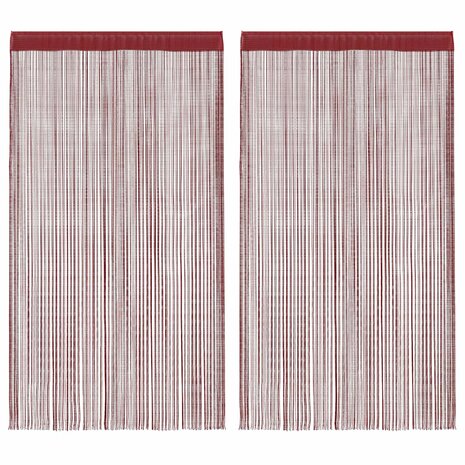 Draadgordijnen 140x250 cm wijnrood 2 st 1