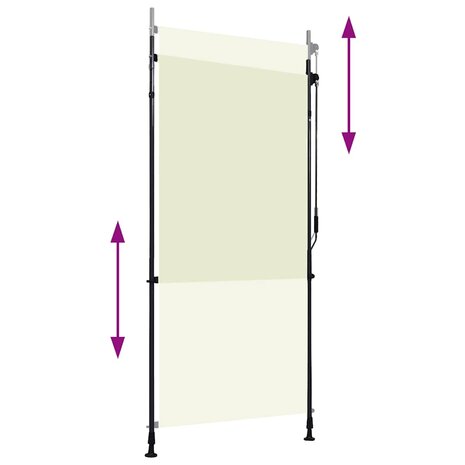 Rolgordijn voor buiten 100x270 cm cr&egrave;me 3
