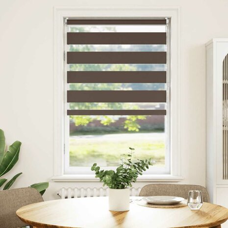 Duo Rolgordijn 50x100 cm stofbreedte 46,7 cm koffiebruin 1
