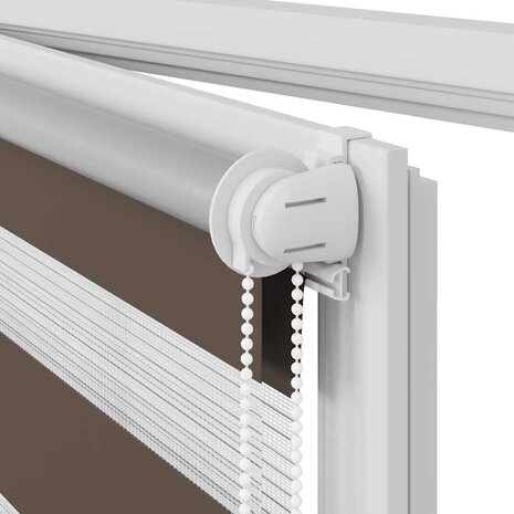 Duo Rolgordijn 50x100 cm stofbreedte 46,7 cm koffiebruin 9