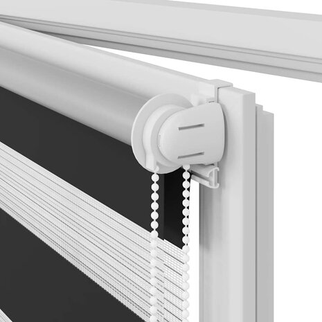 Duo Rolgordijn 80x150 cm stofbreedte 76,7 cm zwart 9