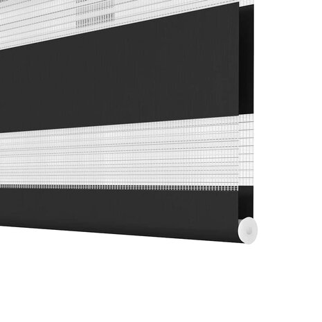 Duo Rolgordijn 80x150 cm stofbreedte 76,7 cm zwart 10