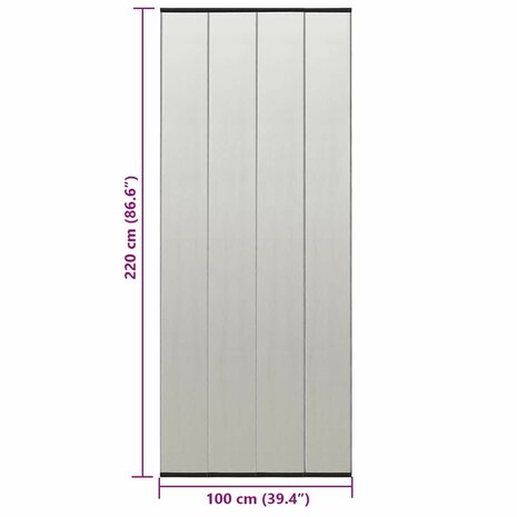 Vliegengordijn 100x220 cm polyester mesh zwart 8