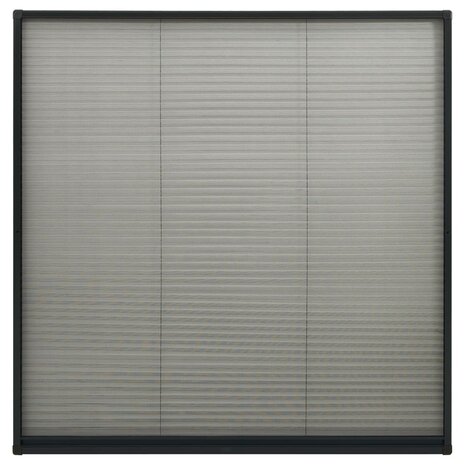 Raamhor pliss&eacute; 120x120 cm aluminium antraciet 2