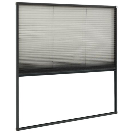 Raamhor pliss&eacute; 120x120 cm aluminium antraciet 4