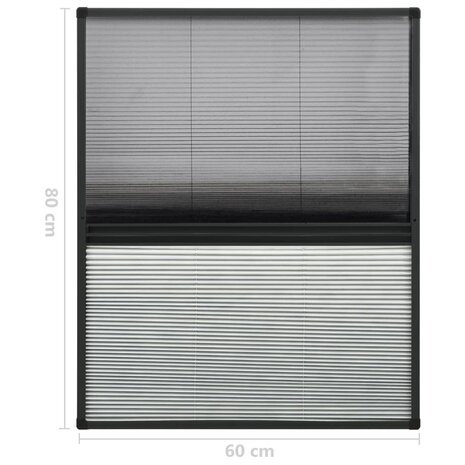 Raamhor pliss&eacute; met verduistering 60x80 cm aluminium 7