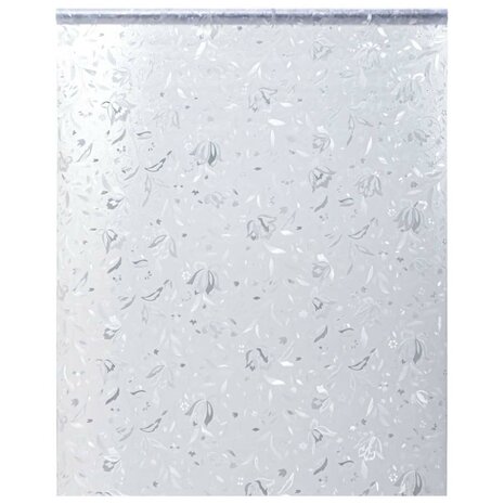 Raamfolie bloemenpatroon mat 90x500 cm PVC 1