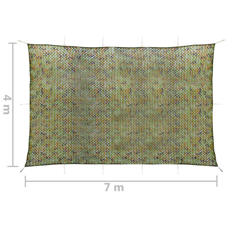 Camouflagenet met opbergtas 4x7 m groen 5