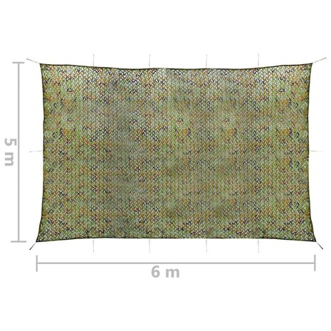 Camouflagenet met opbergtas 5x6 m groen 5