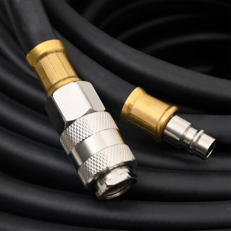 Luchtslang hybride 0,6'' 20 m rubber en PVC zwart 4
