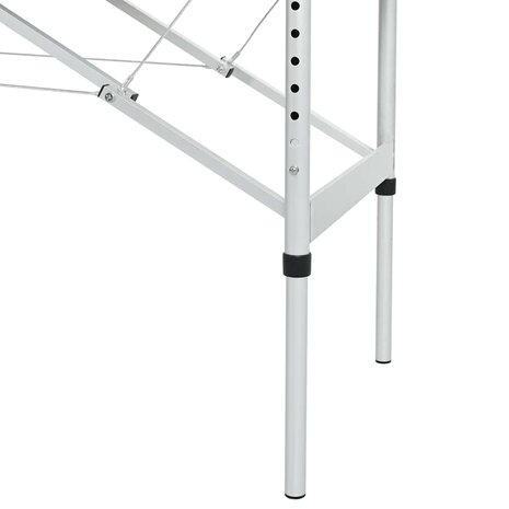 Massagetafel met 4 zones inklapbaar aluminum frame zwart 6