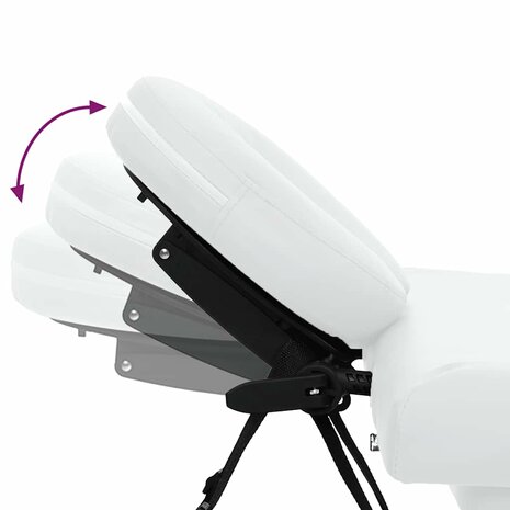 Massagetafel inklapbaar met aluminium frame (vier delen / cr&egrave;mewit) 7