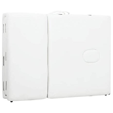 Massagetafel inklapbaar met aluminium frame (vier delen / cr&egrave;mewit) 9