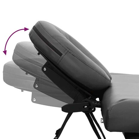 Massagetafel met 4 zones 186x68 cm aluminium frame antraciet 4