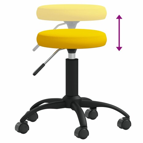 Massagekruk fluweel mosterdgeel 4