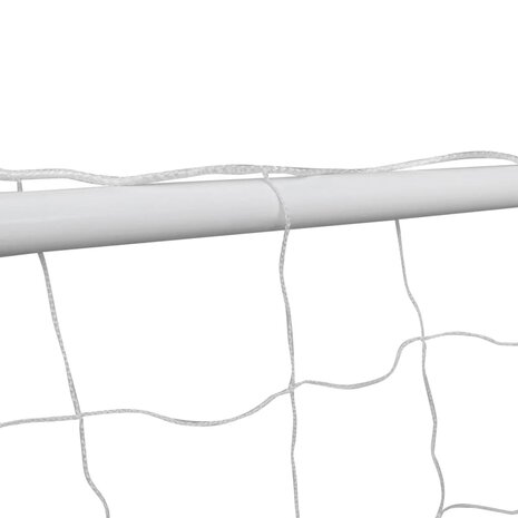 Voetbaldoelen 2 st met netten 182x61x122 cm staal wit 4