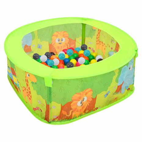 Ballenbak voor kinderen met 300 ballen 75x75x32 cm 1