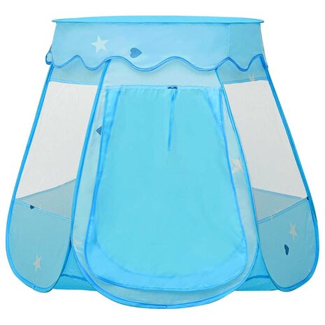 Kinderspeeltent met 250 ballen 102x102x82 cm blauw 5