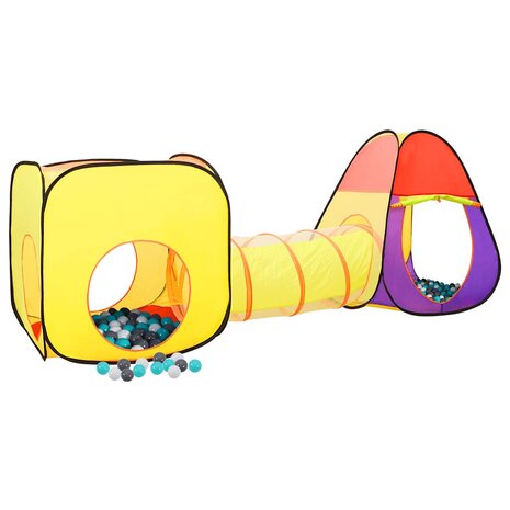 Kinderspeeltent met 250 ballen 255x80x100 cm meerkleurig 2