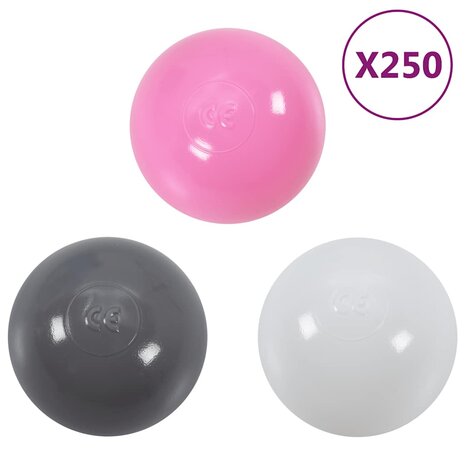 Kinderspeeltent met 250 ballen 100x100x127 cm roze 8
