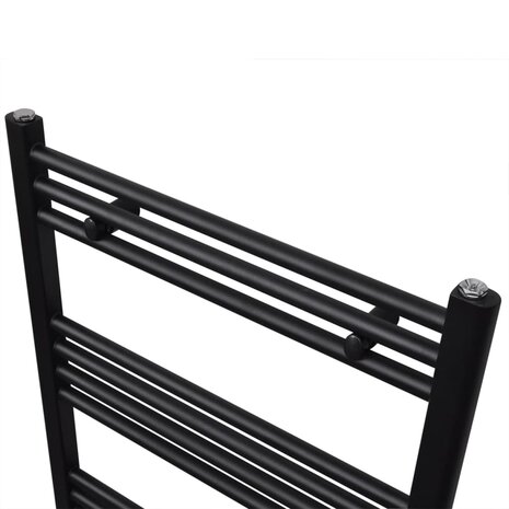 Radiator / handdoekenrek recht 600x1160 mm zwart 3