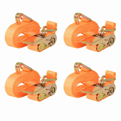 Spanbanden 0,4 ton 6mx25mm oranje 4 st 1